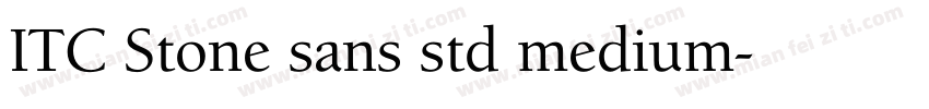 ITC Stone sans std medium字体转换